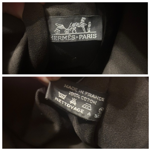 HERMÈS Large Canvas Fourre Tout Striped
Shoulder Tote Bag - Picture 13 of 16